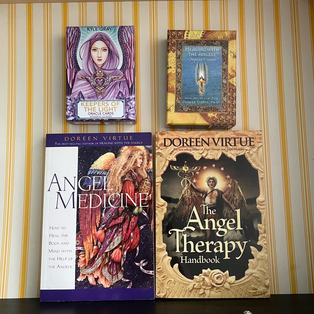 Keepers of the light oracle deck, Doreen virtue angel deck and books
